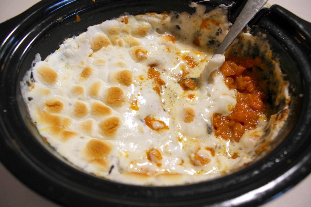 Slow Cooker Sweet Potato Casserole With Marshmallows