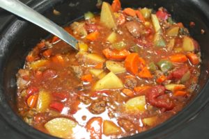 Slow cooker hamburger soup recipe