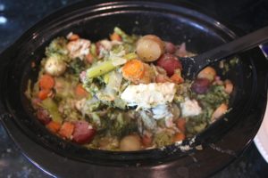 Crockpot Chicken Potatoes Asparagus and Broccoli