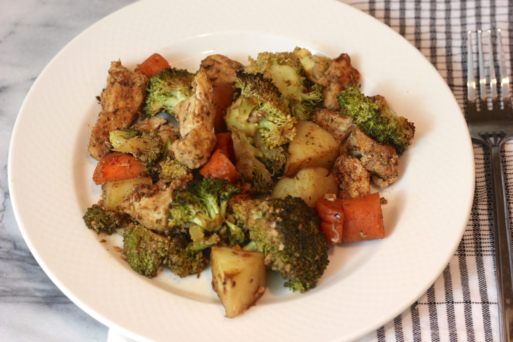 Oven Baked Chicken With Potatoes And Vegetables - Mr. B Cooks