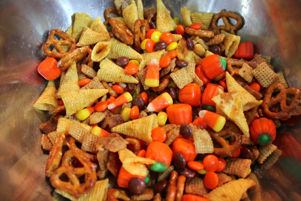 Fall Harvest Chex Mix Halloween Snack Mix Recipe Mr. B Cooks