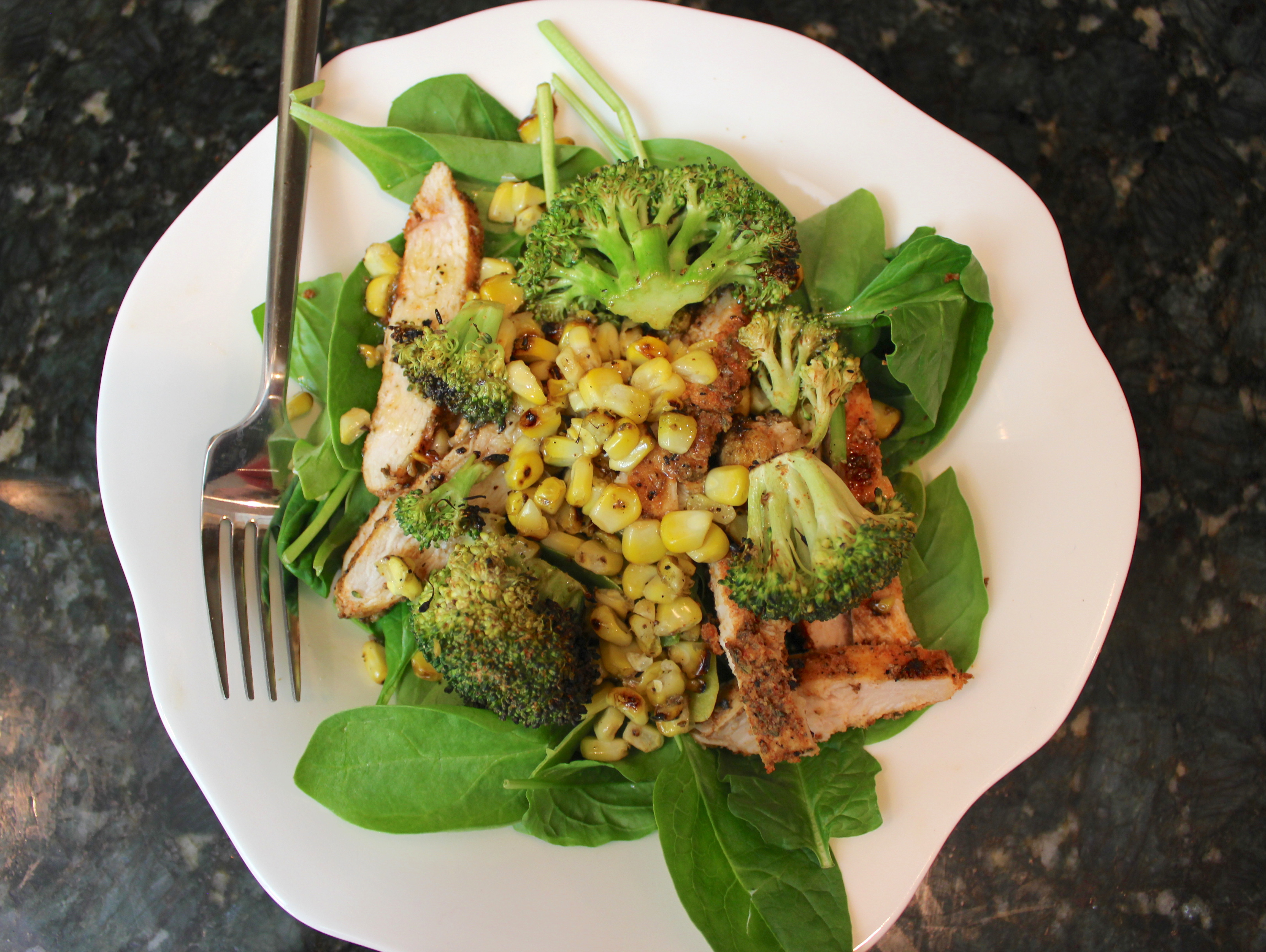 Spinach and Grilled Chicken Salad Recipe