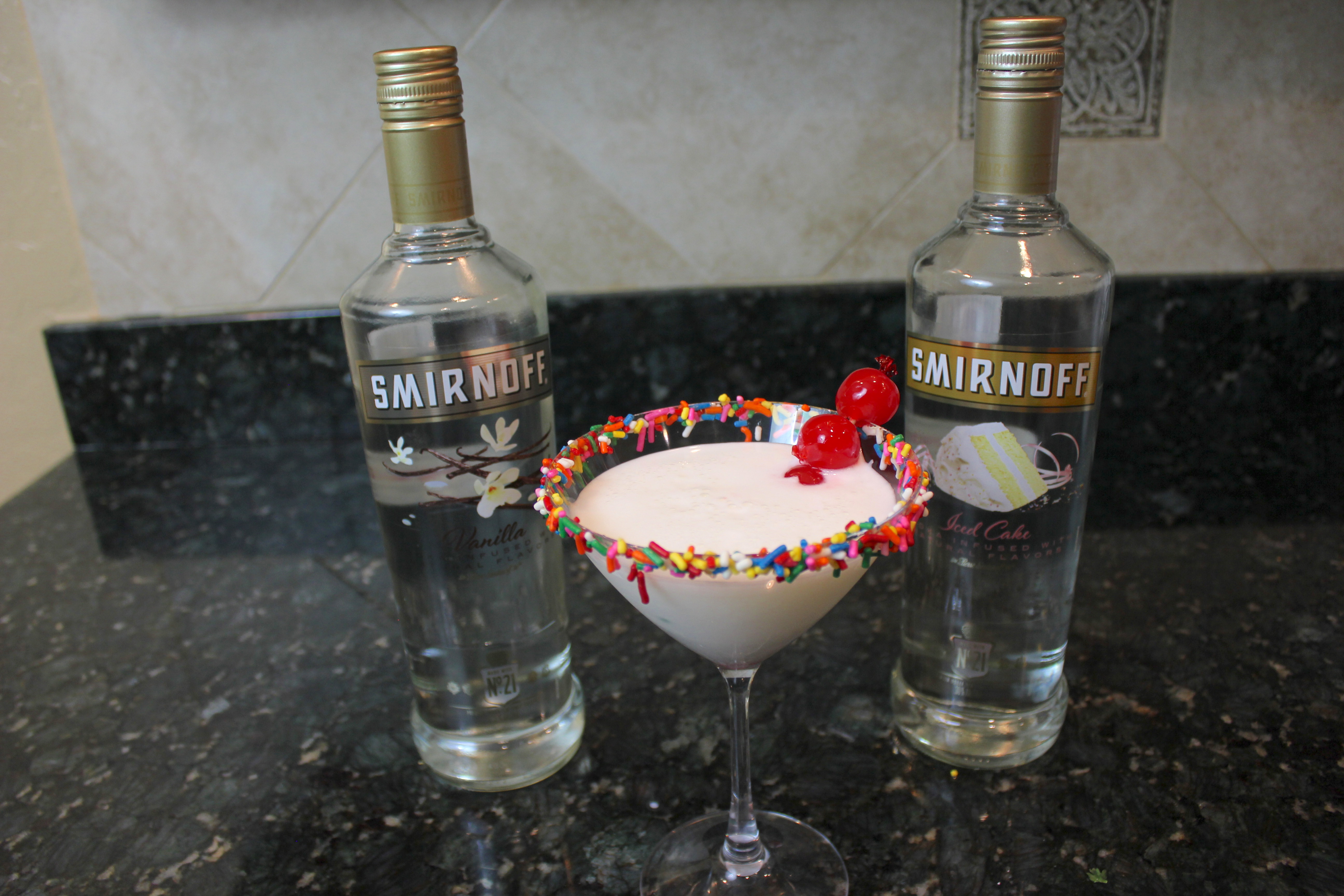 Birthday cake martini