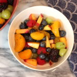 Fruit salad recipe with mint simple syrup