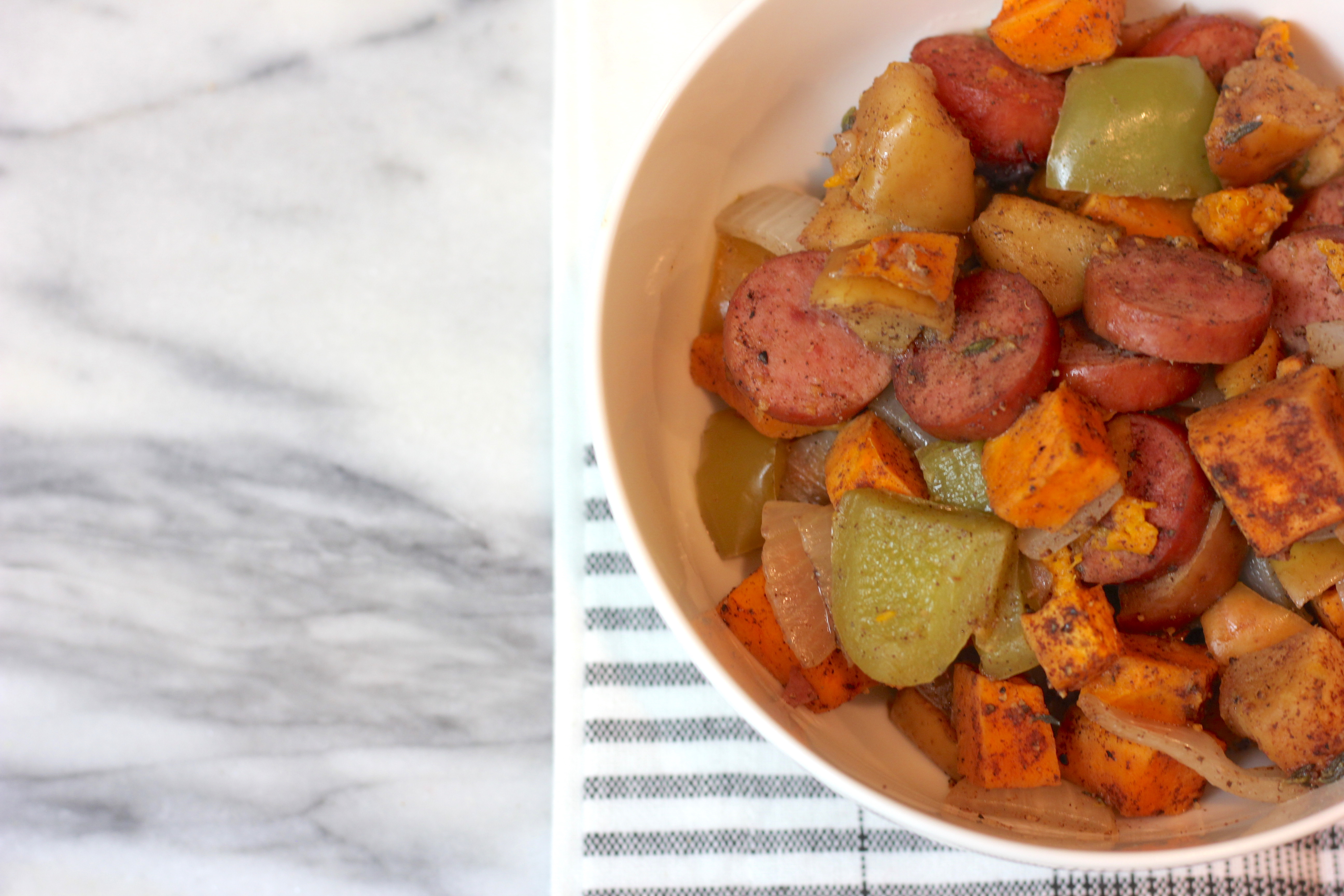 Smoked Sausage, Sweet Potatoes and Apples: Healthy Dinner Recipes