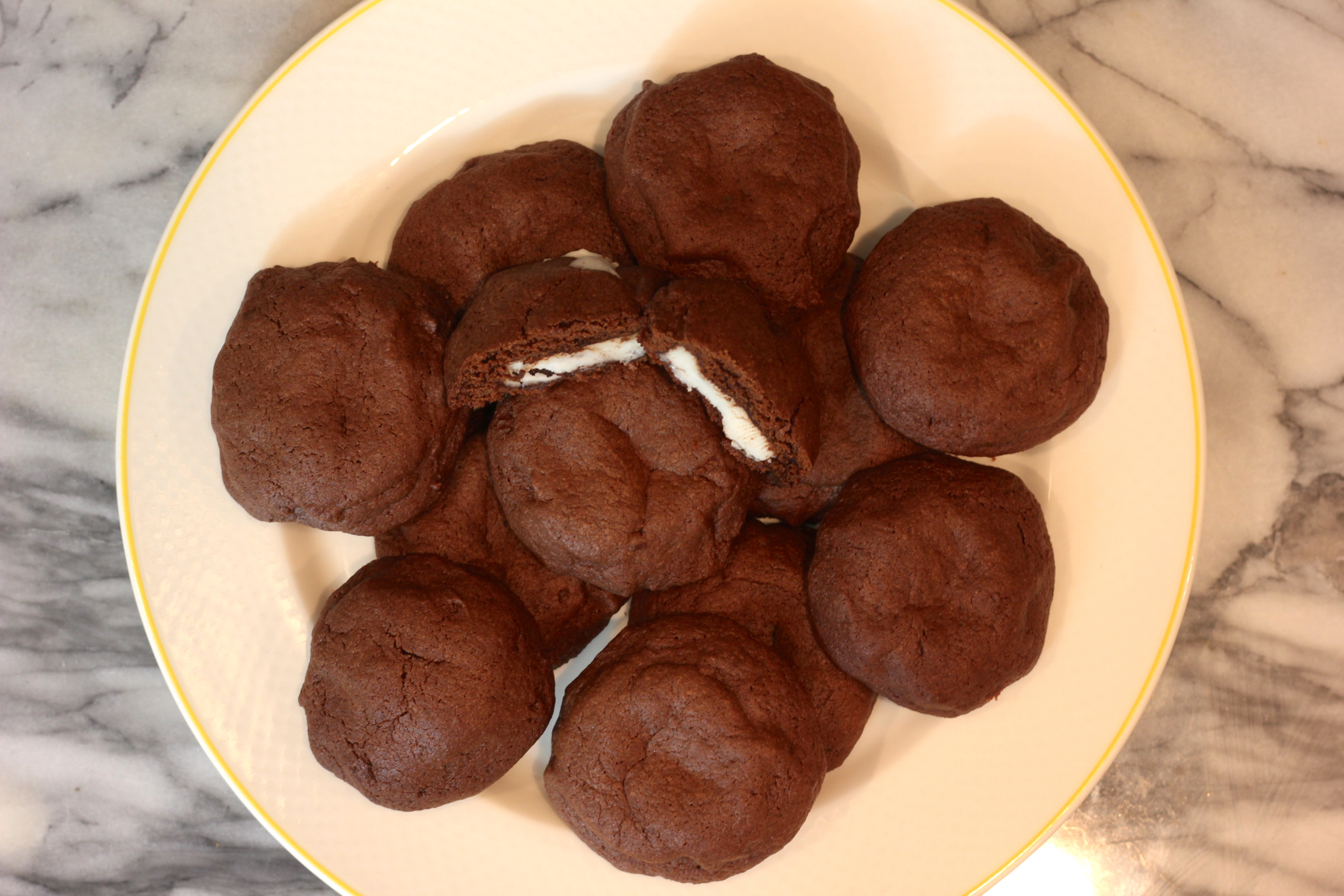 Chocolate Peppermint Pattie Stuffed Cookies