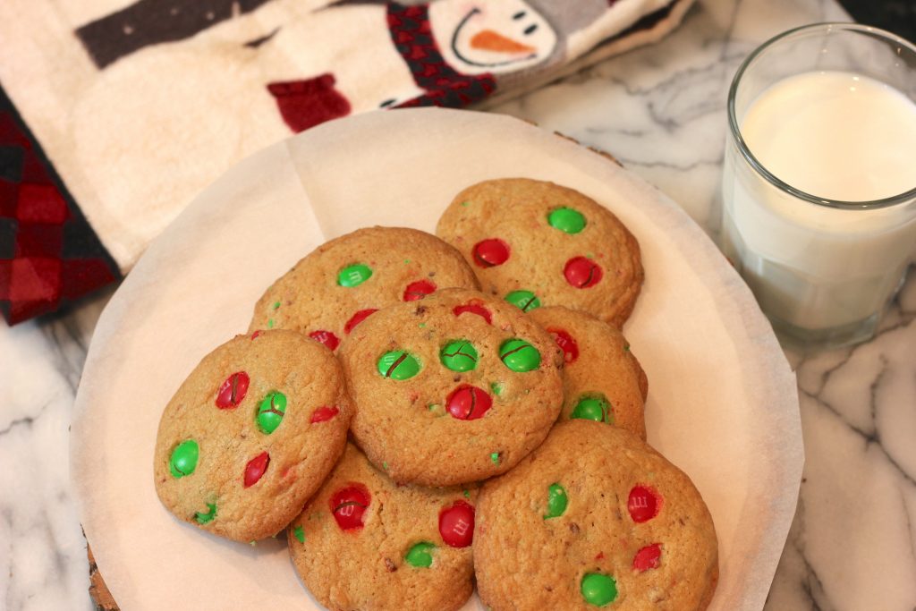 Christmas M&M Cookies Recipe - Mr. B Cooks